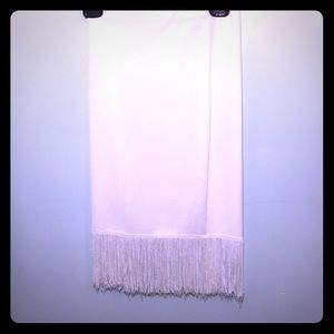 White or cream skirt with frills